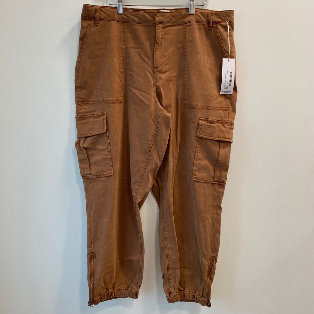 Herizon Cargo Pant Women 16W Toffee Niki Cargo Pant Utility Zipper Cuffs